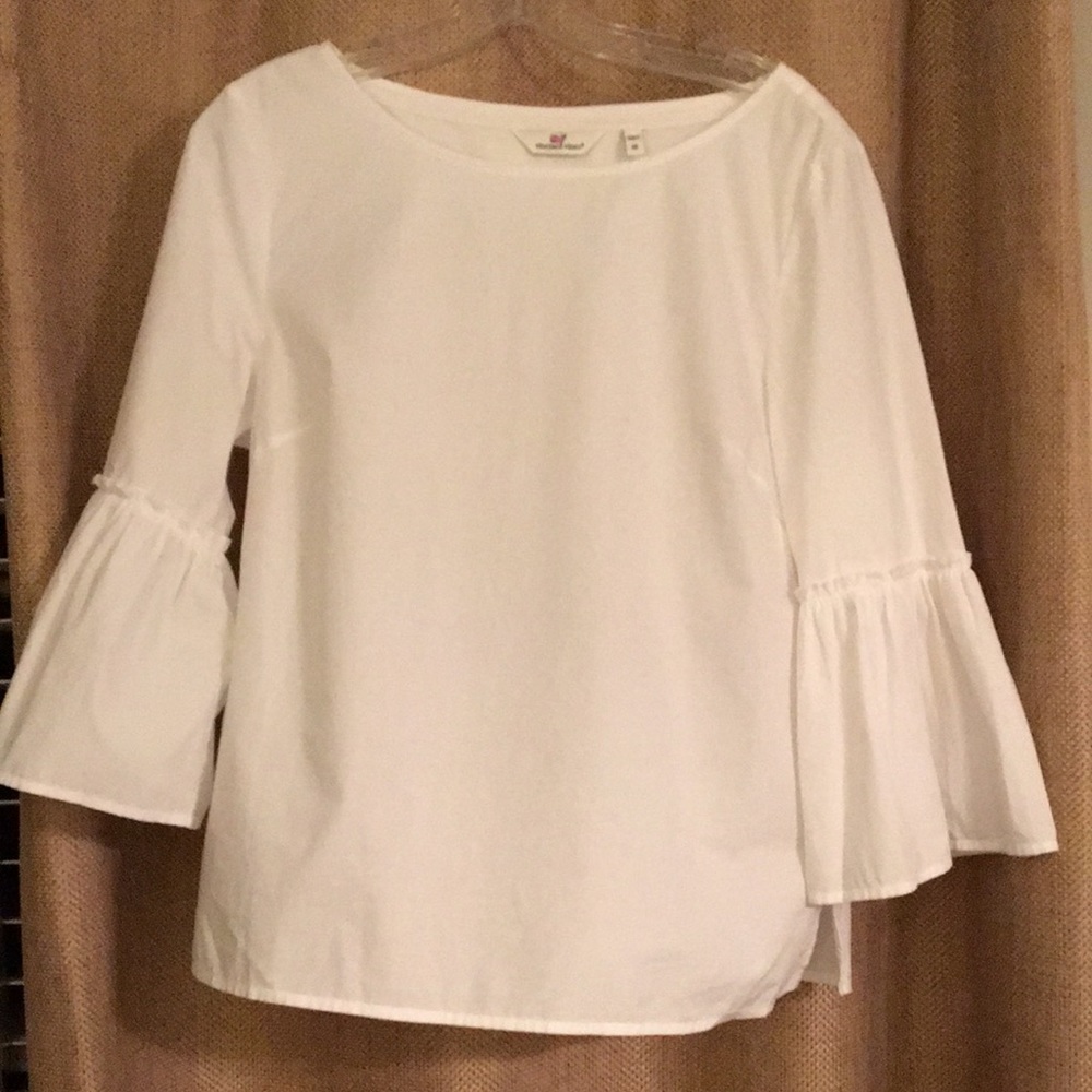 Vineyard Vines white bell sleeve blouse